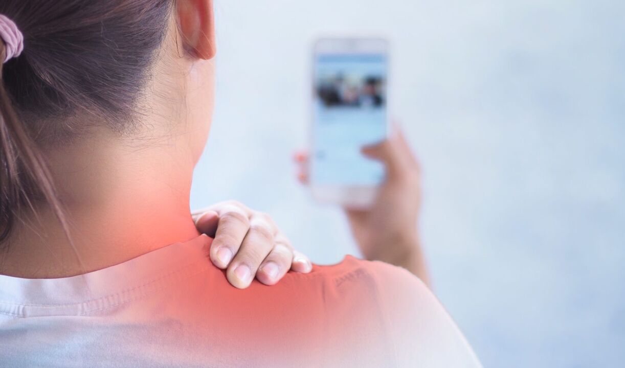 Most of the time, neck pain is caused by incorrect posture, for example, if a person uses a smartphone for a long time