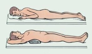 Body position, spine pain