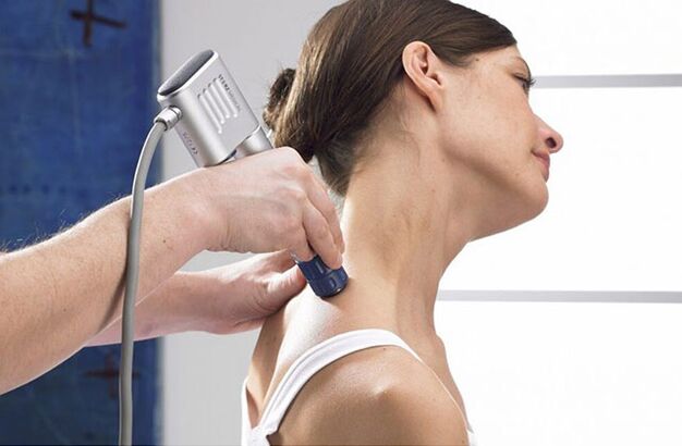 Shock wave treatment for cervical osteochondrosis